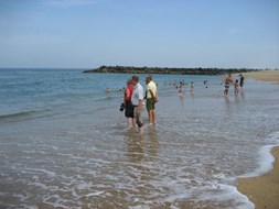 Bezoek aan het strand van Biarritz