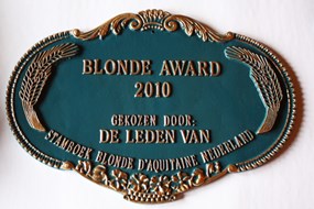 prijs voor de winnaar Blonde Award
