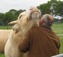 Cees van Zijl krijgt een knuffel van BAC Fidelio