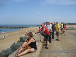 Uitzicht op Atlantische kust in Biarritz