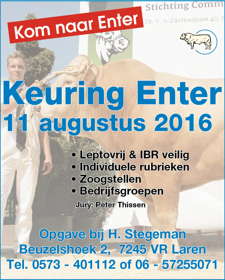 Keuring Enter op 11 augustus 