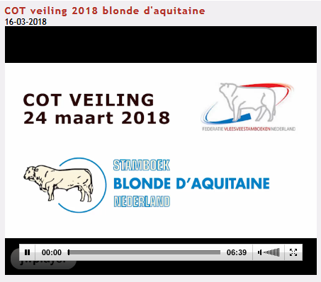 Video BAC-veilingstieren online