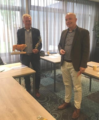 Ed Neerincx (l) met Piet Mostert 