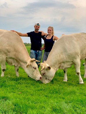 Sharon Zantinge met haar vader