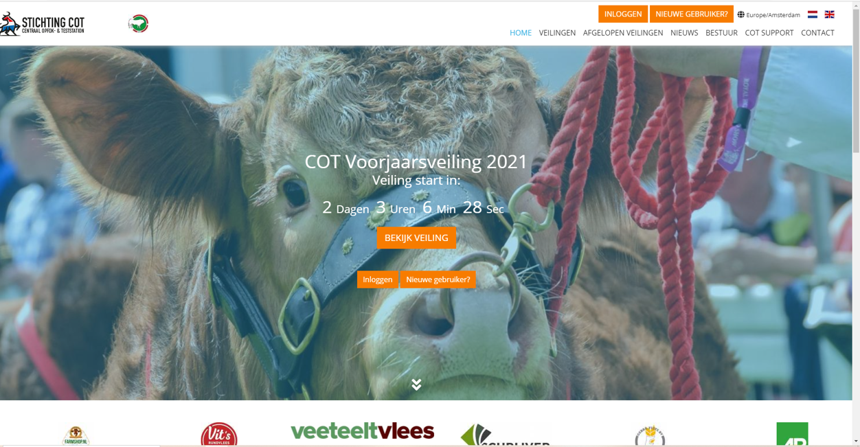 Hoe kan ik bieden op een BAC-stier van het COT