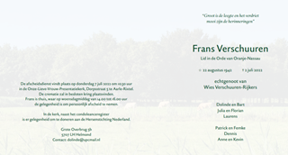 Frans Verschuuren overlijdensbericht