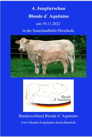 Catalogus Blonde jongveekeuring in Meschede